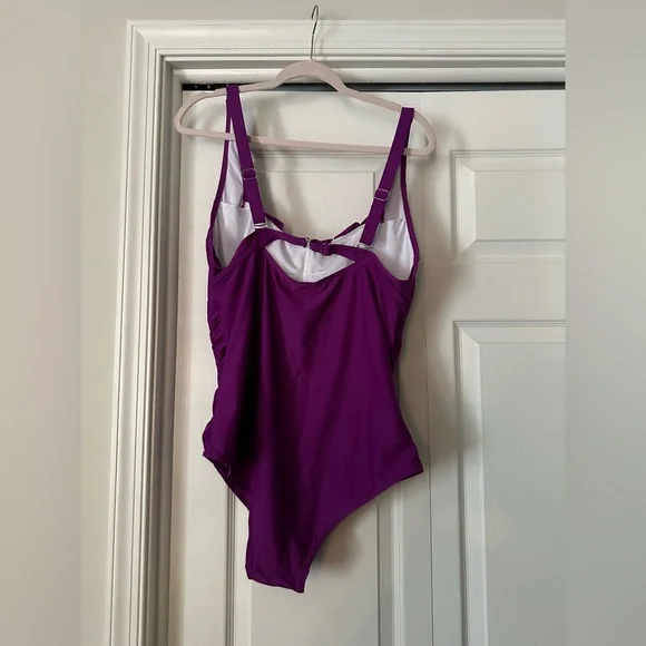 NWT Aqua Eve purple swimsuit - Picture 4 of 7